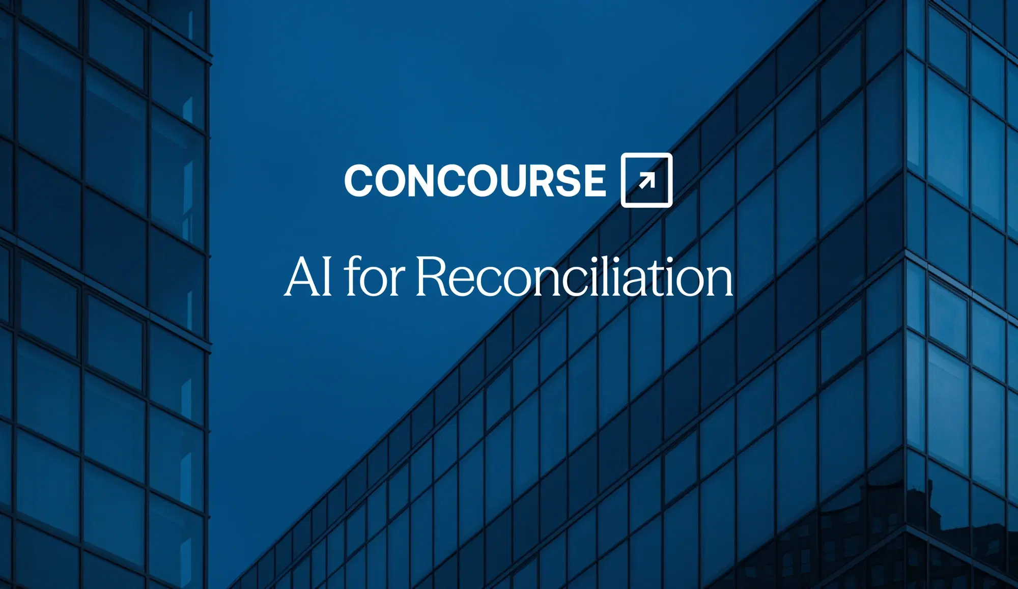 Concourse "AI Reconciliation" cover graphic: the Concourse wordmark and title in white on a dark background.