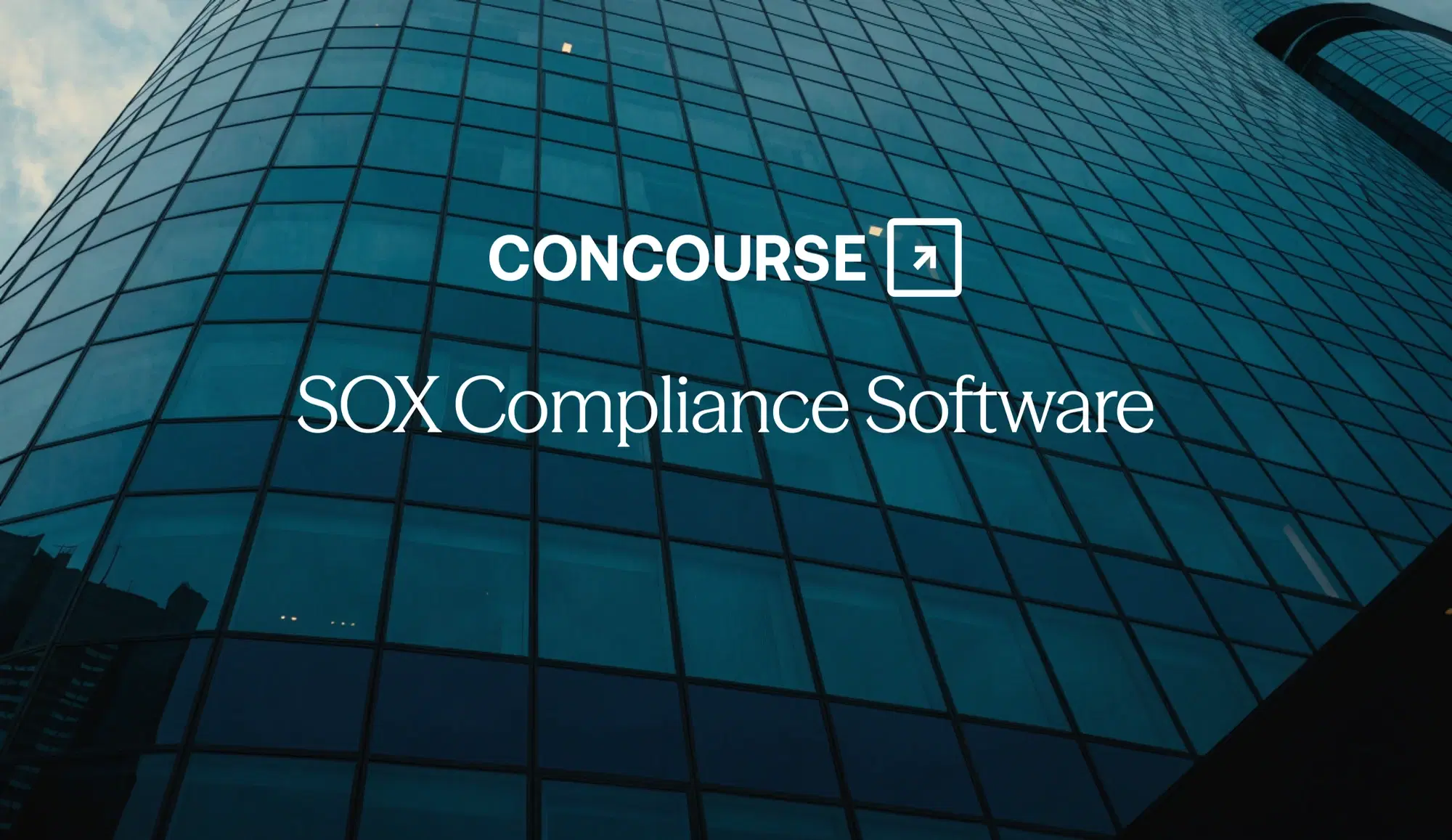 Concourse "SOX Compliance Software" cover graphic: the Concourse wordmark and title in white on a dark background.
